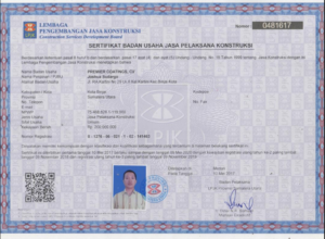 PC - Sertifikat Badan Usaha Jasa Pelaksana Konstruksi